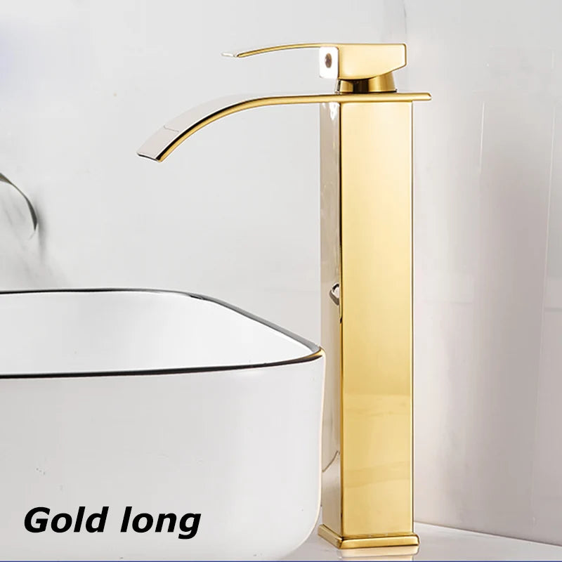 🚿 Waterfall Bathroom Faucet – Stylish & Functional! 🖤✨
