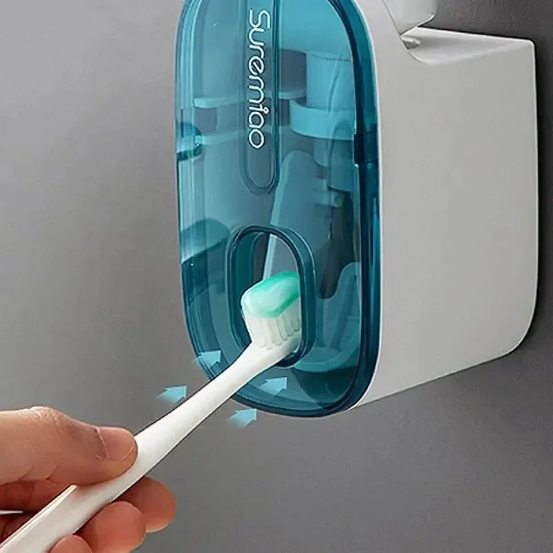 1 PC Wall-Mounted Toothpaste Dispenser & Toothbrush Holder –  🪥🧴