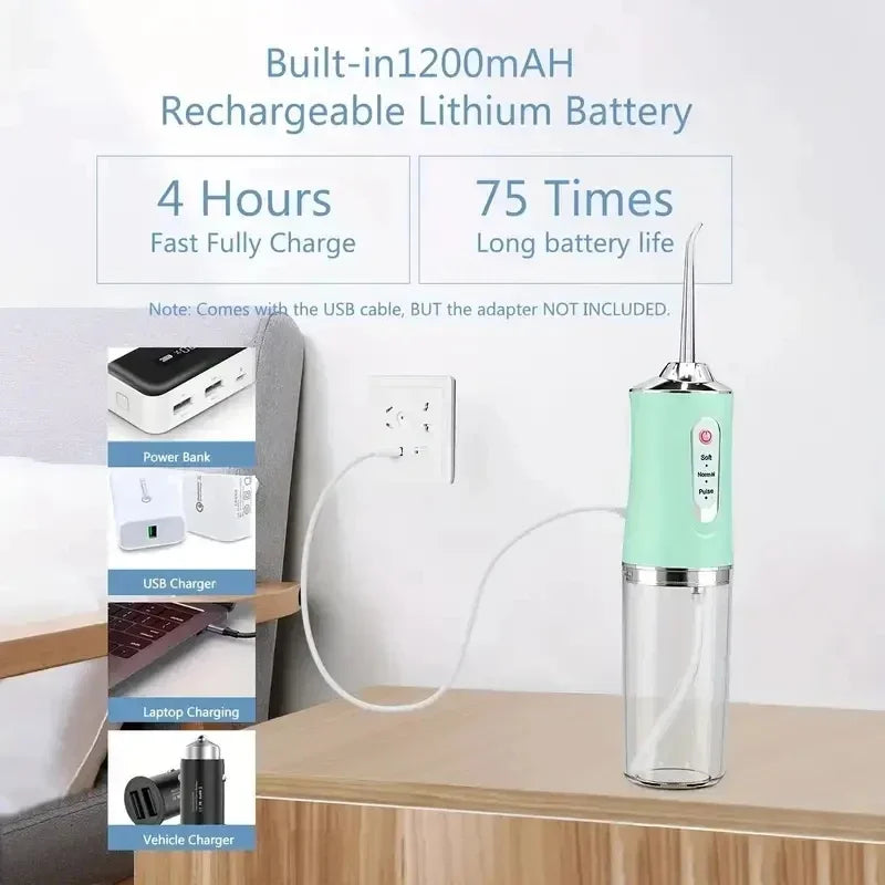 😁 Portable Electric Water Flosser – Clean Teeth Anywhere! 💦✨