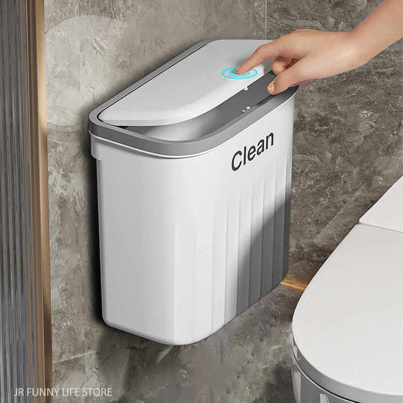 12/16L Press Type Wall Mounted Trash Can For Bathroom Toilet