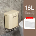 12/16L Press Type Wall Mounted Trash Can For Bathroom Toilet