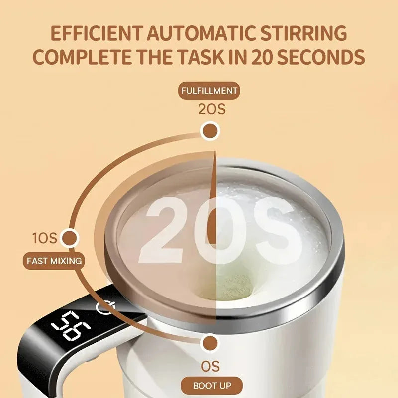 380ML Electric Coffee Self Mixing Mug IP67 Waterproof Coffee