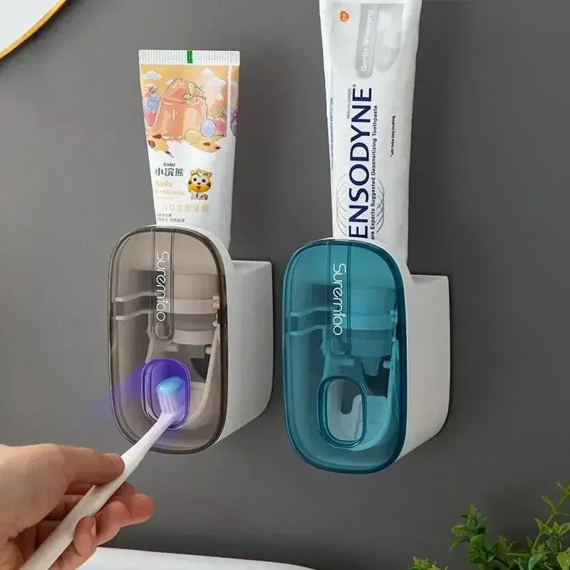 1 PC Wall-Mounted Toothpaste Dispenser & Toothbrush Holder –  🪥🧴