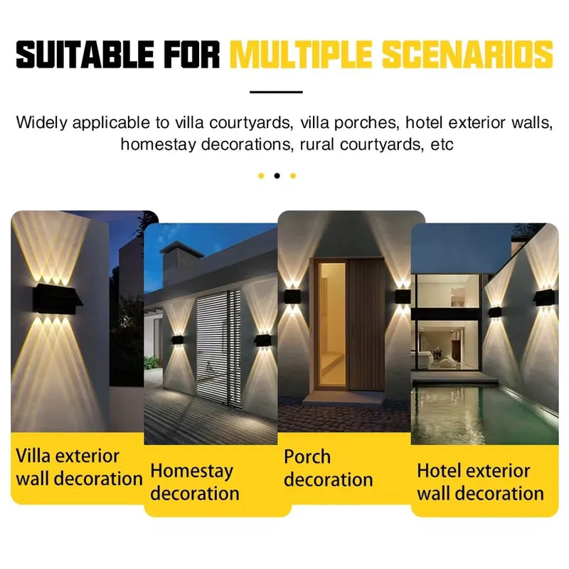 Outdoor Solar Wall Light IP65 Waterproof LED Solar