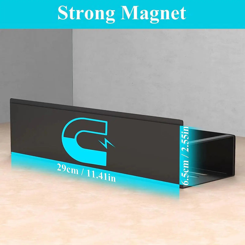 🧲 Magnetic Fridge Shelf – Spice Rack & Storage in One! 🖤✨