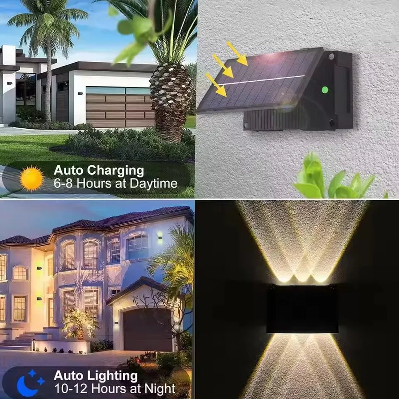 Outdoor Solar Wall Light IP65 Waterproof LED Solar