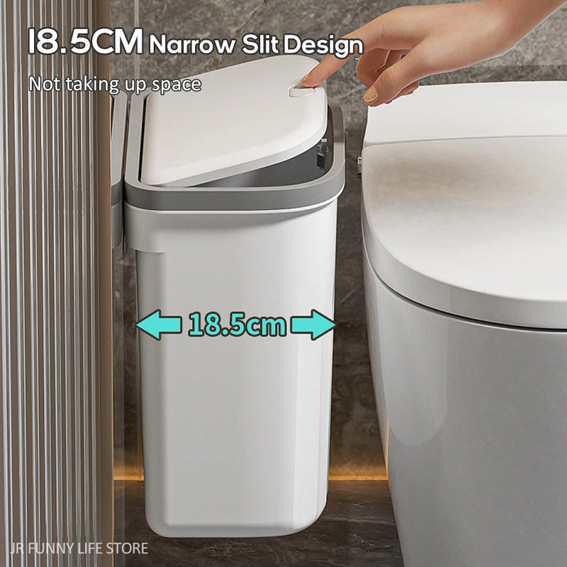 12/16L Press Type Wall Mounted Trash Can For Bathroom Toilet