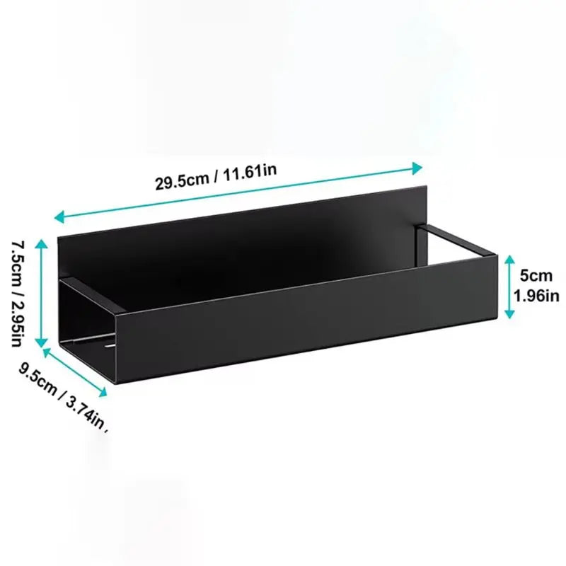 🧲 Magnetic Fridge Shelf – Spice Rack & Storage in One! 🖤✨