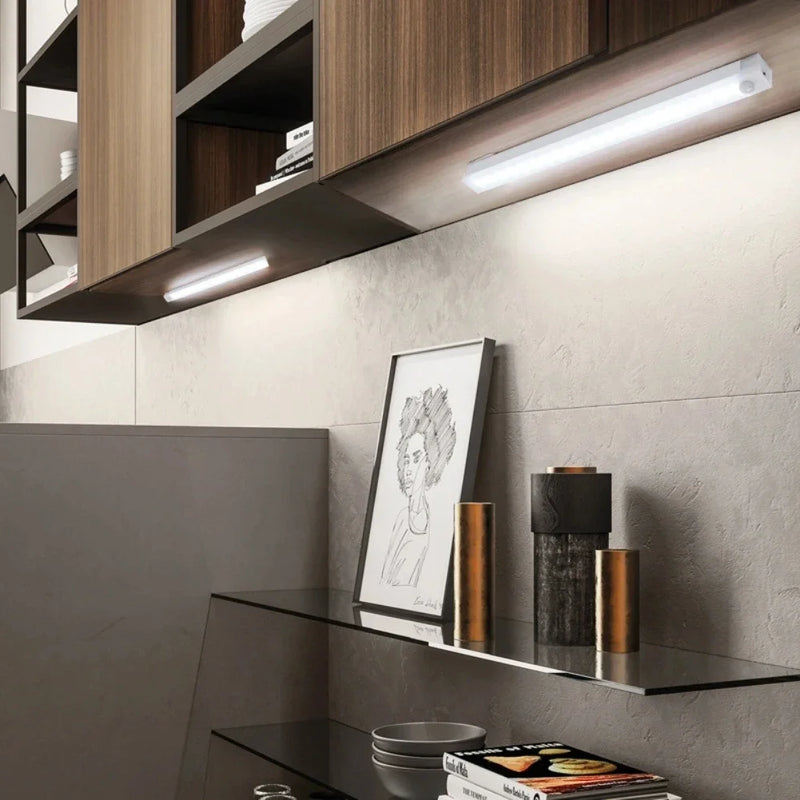 💡 USB Rechargeable LED Light with Motion Sensor – For Cabinets, Closets & More! 🚶‍♂️✨