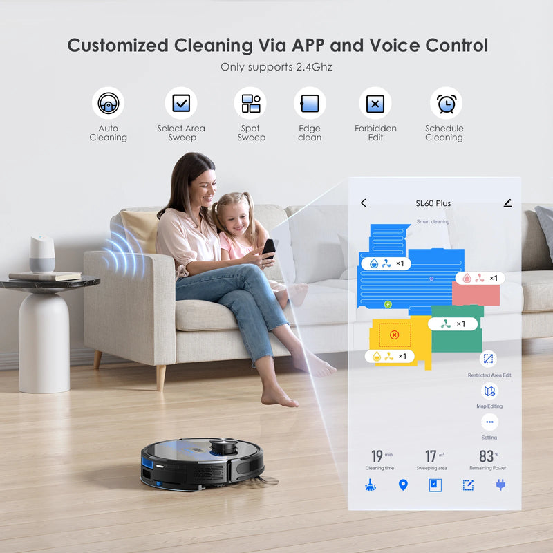 Lubluelu SL60 Plus Robot Vacuum Self Emptying