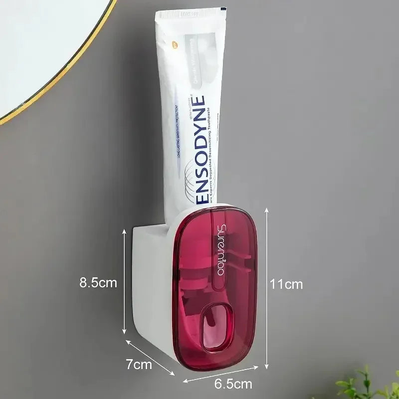 1 PC Wall-Mounted Toothpaste Dispenser & Toothbrush Holder –  🪥🧴
