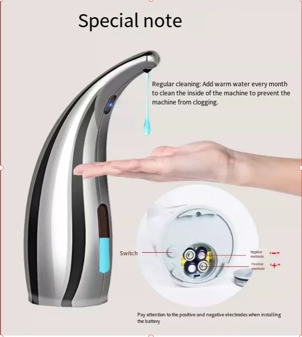 🧼 Automatic Soap Dispenser – 300ML Touchless & Smart! ✨