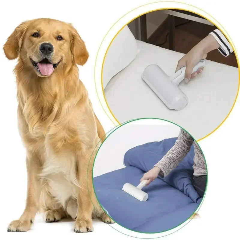 One Hand Operate Way Pet Hair Remover Roller Removing Dog Cat Self